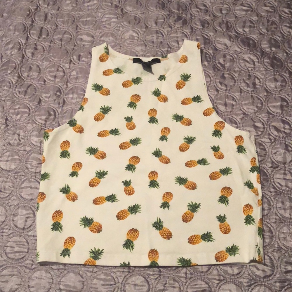 F21 Pineapple 🍍Crew Neck Tank Top